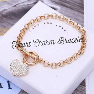 ‘Love And Luxe’ Heart Charm Bracelet